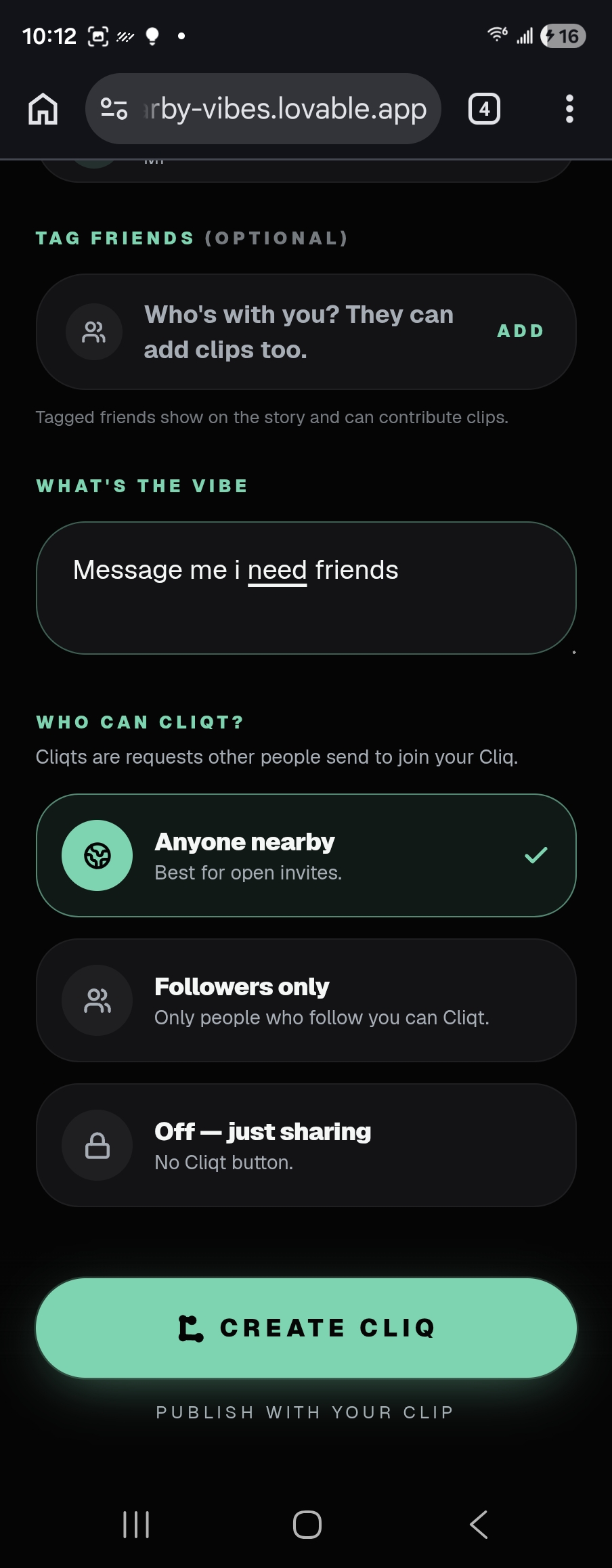 Cliqtin screenshot 1